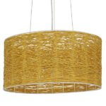 GLOBOSTAR® INCASS 01630 Vintage Κρεμαστό Φωτιστικό Οροφής με Ντουί 3 x E27 AC 220-240V IP20 - Μπεζ - Μ40 x Π40 x Υ22cm