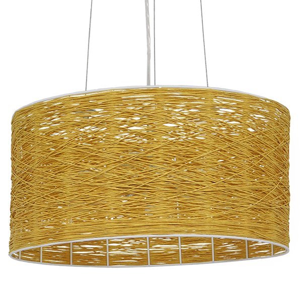 01630_0 GLOBOSTAR® INCASS 01630 Vintage Κρεμαστό Φωτιστικό Οροφής με Ντουί 3 x E27 AC 220-240V IP20 - Μπεζ - Μ40 x Π40 x Υ22cm - Image 1