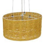 GLOBOSTAR® INCASS 01630 Vintage Κρεμαστό Φωτιστικό Οροφής με Ντουί 3 x E27 AC 220-240V IP20 - Μπεζ - Μ40 x Π40 x Υ22cm - Image 5