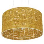 GLOBOSTAR® INCASS 01630 Vintage Κρεμαστό Φωτιστικό Οροφής με Ντουί 3 x E27 AC 220-240V IP20 - Μπεζ - Μ40 x Π40 x Υ22cm - Image 6