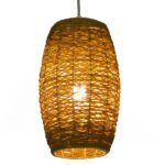 GLOBOSTAR® INCASS 01631 Vintage Κρεμαστό Φωτιστικό Οροφής με Ντουί 1 x E27 AC 220-240V IP20 - Μπεζ - Μ15 x Π15 x Υ25cm - Image 2