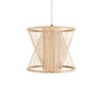 GLOBOSTAR® HIBISCUS 01632 Boho Κρεμαστό Φωτιστικό Οροφής με Ντουί 1 x E27 AC 220-240V IP20 - Μπεζ - Μ35 x Π35 x Y30cm - Image 6