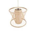 GLOBOSTAR® HIBISCUS 01632 Boho Κρεμαστό Φωτιστικό Οροφής με Ντουί 1 x E27 AC 220-240V IP20 - Μπεζ - Μ35 x Π35 x Y30cm - Image 8