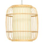 GLOBOSTAR® HIBISCUS 01633 Boho Κρεμαστό Φωτιστικό Οροφής με Ντουί 1 x E27 AC 220-240V IP20 - Μπεζ - Μ26 x Π26 x Y32cm - Image 4