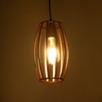 GLOBOSTAR® ZEBRA 01639 Vintage Κρεμαστό Φωτιστικό Οροφής με Ντουί 1 x E27 AC 220-240V IP20 - Χάλκινο - Μ15 x Π15 x Y15cm - Image 3