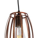 GLOBOSTAR® ZEBRA 01639 Vintage Κρεμαστό Φωτιστικό Οροφής με Ντουί 1 x E27 AC 220-240V IP20 - Χάλκινο - Μ15 x Π15 x Y15cm - Image 8