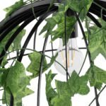 GLOBOSTAR® NEST 01640 Vintage Κρεμαστό Φωτιστικό Οροφής με Ντουί 1 x E27 AC 220-240V IP20 - Μαύρο & Πράσινο - Μ48 x Π38 x Υ40cm - Image 12