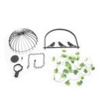 GLOBOSTAR® NEST 01640 Vintage Κρεμαστό Φωτιστικό Οροφής με Ντουί 1 x E27 AC 220-240V IP20 - Μαύρο & Πράσινο - Μ48 x Π38 x Υ40cm - Image 14