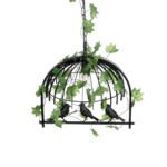 GLOBOSTAR® NEST 01640 Vintage Κρεμαστό Φωτιστικό Οροφής με Ντουί 1 x E27 AC 220-240V IP20 - Μαύρο & Πράσινο - Μ48 x Π38 x Υ40cm - Image 7