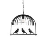 GLOBOSTAR® NEST 01640 Vintage Κρεμαστό Φωτιστικό Οροφής με Ντουί 1 x E27 AC 220-240V IP20 - Μαύρο & Πράσινο - Μ48 x Π38 x Υ40cm - Image 9