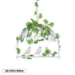 GLOBOSTAR® NEST 01641 Vintage Κρεμαστό Φωτιστικό Οροφής με Ντουί 1 x E27 AC 220-240V IP20 - Λευκό & Πράσινο - Μ48 x Π38 x Y40cm