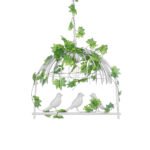 GLOBOSTAR® NEST 01641 Vintage Κρεμαστό Φωτιστικό Οροφής με Ντουί 1 x E27 AC 220-240V IP20 - Λευκό & Πράσινο - Μ48 x Π38 x Y40cm - Image 2