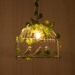 GLOBOSTAR® NEST 01641 Vintage Κρεμαστό Φωτιστικό Οροφής με Ντουί 1 x E27 AC 220-240V IP20 - Λευκό & Πράσινο - Μ48 x Π38 x Y40cm - Image 3