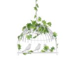 GLOBOSTAR® NEST 01641 Vintage Κρεμαστό Φωτιστικό Οροφής με Ντουί 1 x E27 AC 220-240V IP20 - Λευκό & Πράσινο - Μ48 x Π38 x Y40cm - Image 6