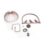 GLOBOSTAR® NEST 01642 Vintage Κρεμαστό Φωτιστικό Οροφής με Ντουί 1 x E27 AC 220-240V IP20 - Χάλκινο & Πράσινο - Μ48 x Π38 x Y40cm - Image 13