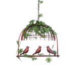 GLOBOSTAR® NEST 01642 Vintage Κρεμαστό Φωτιστικό Οροφής με Ντουί 1 x E27 AC 220-240V IP20 - Χάλκινο & Πράσινο - Μ48 x Π38 x Y40cm - Image 2