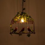 GLOBOSTAR® NEST 01642 Vintage Κρεμαστό Φωτιστικό Οροφής με Ντουί 1 x E27 AC 220-240V IP20 - Χάλκινο & Πράσινο - Μ48 x Π38 x Y40cm - Image 3