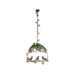 GLOBOSTAR® NEST 01642 Vintage Κρεμαστό Φωτιστικό Οροφής με Ντουί 1 x E27 AC 220-240V IP20 - Χάλκινο & Πράσινο - Μ48 x Π38 x Y40cm - Image 4