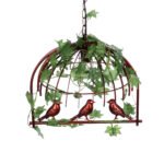 GLOBOSTAR® NEST 01642 Vintage Κρεμαστό Φωτιστικό Οροφής με Ντουί 1 x E27 AC 220-240V IP20 - Χάλκινο & Πράσινο - Μ48 x Π38 x Y40cm - Image 7