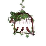 GLOBOSTAR® NEST 01642 Vintage Κρεμαστό Φωτιστικό Οροφής με Ντουί 1 x E27 AC 220-240V IP20 - Χάλκινο & Πράσινο - Μ48 x Π38 x Y40cm - Image 8