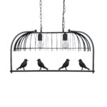 GLOBOSTAR® NEST 01643 Vintage Κρεμαστό Φωτιστικό Οροφής με Ντουί 2 x E27 AC 220-240V IP20 - Μαύρο & Πράσινο - Μ76 x Π36 x Y37cm - Image 13