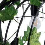 GLOBOSTAR® NEST 01643 Vintage Κρεμαστό Φωτιστικό Οροφής με Ντουί 2 x E27 AC 220-240V IP20 - Μαύρο & Πράσινο - Μ76 x Π36 x Y37cm - Image 10