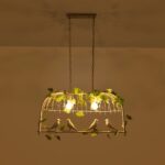 GLOBOSTAR® NEST 01644 Vintage Κρεμαστό Φωτιστικό Οροφής με Ντουί 2 x E27 AC 220-240V IP20 - Λευκό & Πράσινο - Μ73.6 x Π37.5 x Y38cm - Image 3