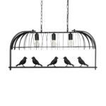 GLOBOSTAR® NEST 01646 Vintage Κρεμαστό Φωτιστικό Οροφής με Ντουί 3 x E27 AC 220-240V IP20 - Μαύρο & Πράσινο - Μ86 x Π38 x Y37cm - Image 13