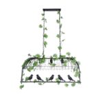 GLOBOSTAR® NEST 01646 Vintage Κρεμαστό Φωτιστικό Οροφής με Ντουί 3 x E27 AC 220-240V IP20 - Μαύρο & Πράσινο - Μ86 x Π38 x Y37cm - Image 4