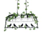 GLOBOSTAR® NEST 01646 Vintage Κρεμαστό Φωτιστικό Οροφής με Ντουί 3 x E27 AC 220-240V IP20 - Μαύρο & Πράσινο - Μ86 x Π38 x Y37cm - Image 6