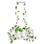 GLOBOSTAR® NEST 01647 Vintage Κρεμαστό Φωτιστικό Οροφής με Ντουί 3 x E27 AC 220-240V IP20 - Λευκό & Πράσινο - Μ86 x Π38 x Y37cm - Image 2