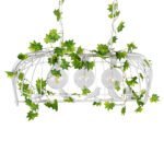 GLOBOSTAR® NEST 01647 Vintage Κρεμαστό Φωτιστικό Οροφής με Ντουί 3 x E27 AC 220-240V IP20 - Λευκό & Πράσινο - Μ86 x Π38 x Y37cm - Image 5