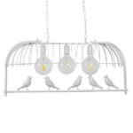 GLOBOSTAR® NEST 01647 Vintage Κρεμαστό Φωτιστικό Οροφής με Ντουί 3 x E27 AC 220-240V IP20 - Λευκό & Πράσινο - Μ86 x Π38 x Y37cm - Image 8