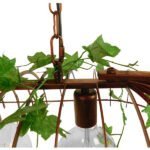 GLOBOSTAR® NEST 01648 Vintage Κρεμαστό Φωτιστικό Οροφής με Ντουί 3 x E27 AC 220-240V IP20 - Χάλκινο & Πράσινο - Μ85.5 x Π37.5 x Y38cm - Image 7