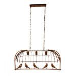 GLOBOSTAR® NEST 01648 Vintage Κρεμαστό Φωτιστικό Οροφής με Ντουί 3 x E27 AC 220-240V IP20 - Χάλκινο & Πράσινο - Μ85.5 x Π37.5 x Y38cm - Image 8