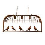 GLOBOSTAR® NEST 01648 Vintage Κρεμαστό Φωτιστικό Οροφής με Ντουί 3 x E27 AC 220-240V IP20 - Χάλκινο & Πράσινο - Μ85.5 x Π37.5 x Y38cm - Image 9