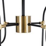 GLOBOSTAR® STARDUST 01649 Vintage Φωτιστικό Οροφής με Ντουί 8 x E27 AC 220-240V IP20 - Μαύρο & Χρυσό - Μ75 x Π75 x Υ100cm - Image 9