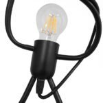 GLOBOSTAR® LITTLE MAN 01652 Μοντέρνο Κρεμαστό Φωτιστικό Οροφής με Ντουί 1 x E27 AC 220-240V IP20 - Μαύρο - Μ20 x Π20 x Υ40cm - Image 3