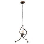 GLOBOSTAR® FIGURE 10001653 Παιδικό Κρεμαστό Φωτιστικό Οροφής με Ντουί 1 x E27 AC 220-240V IP20 - Χάλκινο - Μ20 x Π20 x Υ40cm - Image 2