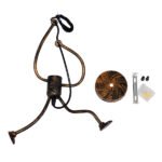 GLOBOSTAR® LITTLE MAN 01653 Μοντέρνο Κρεμαστό Φωτιστικό Οροφής με Ντουί 1 x E27 AC 220-240V IP20 - Χάλκινο - Μ20 x Π20 x Υ40cm - Image 7