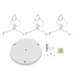 GLOBOSTAR® LITTLE MAN 01654 Μοντέρνο Κρεμαστό Φωτιστικό Οροφής με Ντουί 3 x E27 AC 220-240V IP20 - Λευκό - Μ45 x Π45 x Υ40cm - Image 7