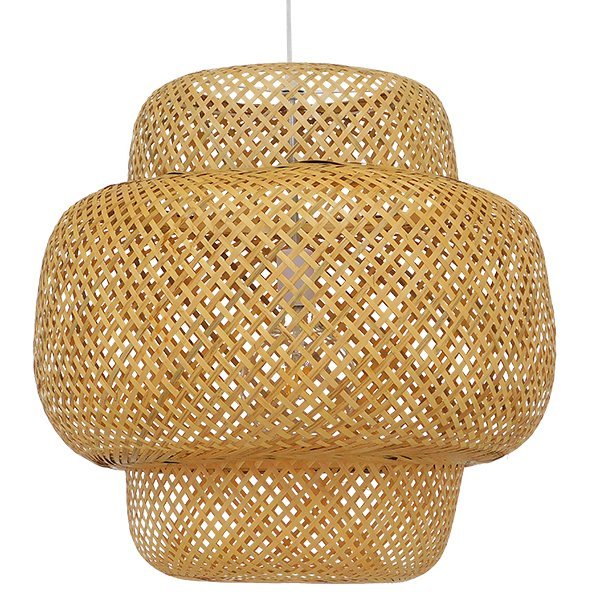 01657_0 GLOBOSTAR® MALDIVES 01657 Boho Κρεμαστό Φωτιστικό Οροφής με Ντουί 1 x E27 AC 220-240V IP20 - Μπεζ - Μ56 x Π56 x Υ54cm - Image 1