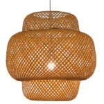 GLOBOSTAR® MALDIVES 01657 Boho Κρεμαστό Φωτιστικό Οροφής με Ντουί 1 x E27 AC 220-240V IP20 - Μπεζ - Μ56 x Π56 x Υ54cm - Image 2