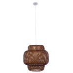 GLOBOSTAR® MALDIVES 01658 Boho Κρεμαστό Φωτιστικό Οροφής με Ντουί 1 x E27 AC 220-240V IP20 - Καφέ - Μ56 x Π56 x Υ54cm - Image 3