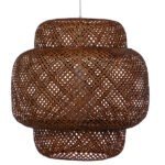 GLOBOSTAR® MALDIVES 01658 Boho Κρεμαστό Φωτιστικό Οροφής με Ντουί 1 x E27 AC 220-240V IP20 - Καφέ - Μ56 x Π56 x Υ54cm - Image 4