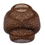 GLOBOSTAR® MALDIVES 01658 Boho Κρεμαστό Φωτιστικό Οροφής με Ντουί 1 x E27 AC 220-240V IP20 - Καφέ - Μ56 x Π56 x Υ54cm - Image 6