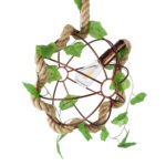 GLOBOSTAR® BRADLEY 01660 Vintage Κρεμαστό Φωτιστικό Οροφής με Ντουί 1 x E27 AC 220-240V IP20 - Πολύχρωμο - Μ33 x Π33 x Y33cm - Image 4