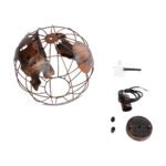 GLOBOSTAR® EARTH 01662 Vintage Κρεμαστό Φωτιστικό Οροφής με Ντουί 1 x E27 AC 220-240V IP20 - Χάλκινο - Μ30 x Π30 x Y30cm - Image 11
