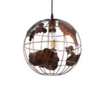 GLOBOSTAR® EARTH 01662 Vintage Κρεμαστό Φωτιστικό Οροφής με Ντουί 1 x E27 AC 220-240V IP20 - Χάλκινο - Μ30 x Π30 x Y30cm - Image 2