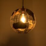 GLOBOSTAR® EARTH 01662 Vintage Κρεμαστό Φωτιστικό Οροφής με Ντουί 1 x E27 AC 220-240V IP20 - Χάλκινο - Μ30 x Π30 x Y30cm - Image 3